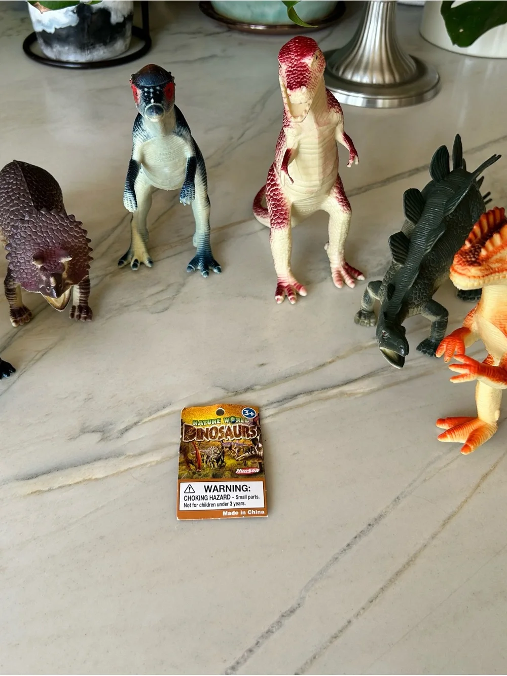 Lot of 6 Dinosaur‎ Figures Toys T-Rex Triceratops Stegosaurus Kids Play Set New